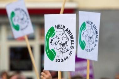 Belçikalı gaia eylemciler protesto Brüksel sokaklarında