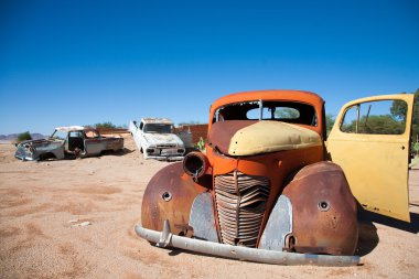 Antika araba virane Namibya Çölü