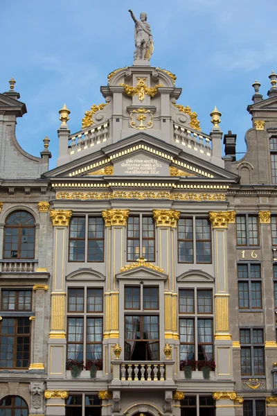 Díszes épület Grand Place a brüsszeli — Stock Fotó