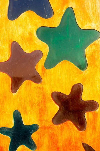 Деревянные гранж-звёзды — стоковое фото