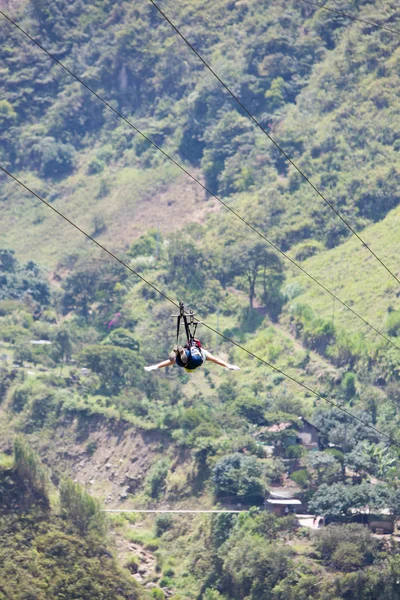 Canopy activities in Banos, Ecuador — Stock Photo, Image