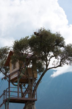 La casa del Arbol in Banos, Ecuador clipart