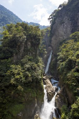 Pailon del Diablo and its waterfall, Banos, Ecuador clipart