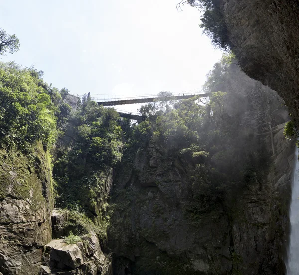 Pailon del Diablo y su cascada, Banos, Ecuador — Foto de Stock