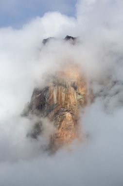 Angel Falls in the sky in Venezuela clipart