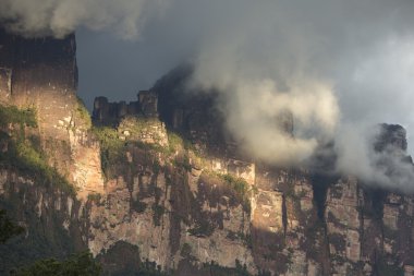 Angel Falls in the sky in Venezuela clipart