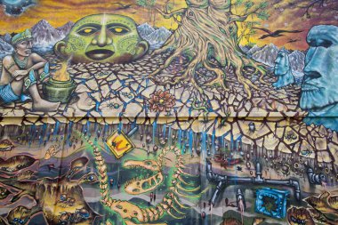 And Inca tarzı grafiti duvar Caracas, Venezuela