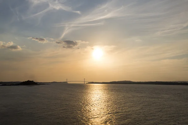 Coucher de soleil sur l'Orénoque, Ciudad Bolivar, Venezuela — Photo