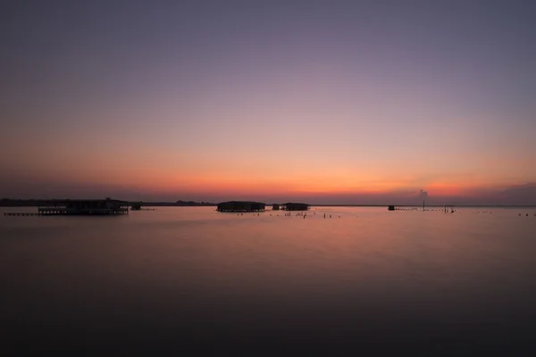 Voto del tramonto sul Lago di Maracaibo, Venezuela — Foto Stock