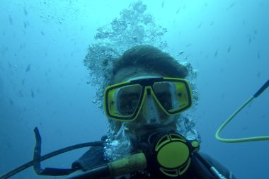 Pasifik Okyanusu adam dalış scuba sualtı selfie