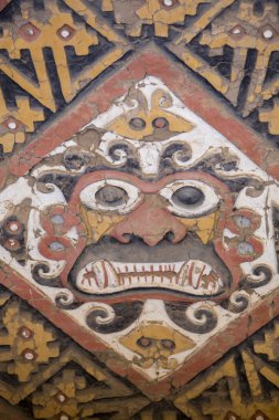 Huaca de la Luna 'daki antik fresk, Trujillo