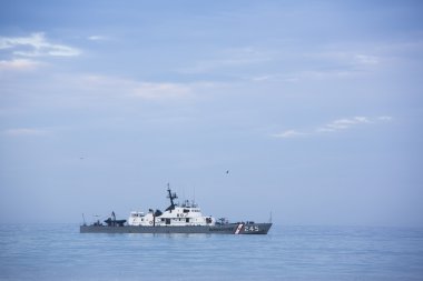 Mancora beach, Peru önünde Perulu sahil güvenlik