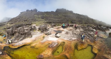 The natural jacuzzi on the top of Mount Roraima, Venezuela clipart