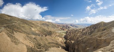 Panorama of the Valle de la Luna near Tupiza in Bolivia