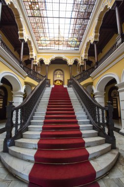 Colonial staircase at Archbishop's Palace in Lima, Peru