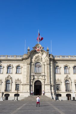 President Palace guards at work in historic center, Lima clipart