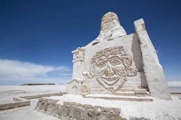 Dakar Bolívie pomník z solné cihly — Stock fotografie