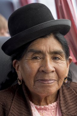 Bolivya Isla Del Sol, Bolivya'da yaşayan kadın portresi