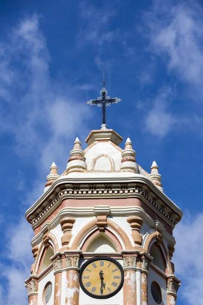 Detail of the Cathedral of Tupiza, Bolivia, blue sky — Zdjęcie stockowe