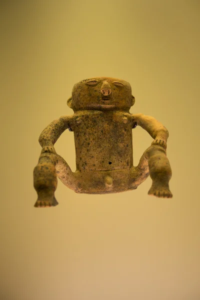 Figurinha funerária inca de cerâmica da Colômbia — Fotografia de Stock