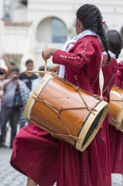 Salta, Argentin karnaval açılması için performans müzisyenler