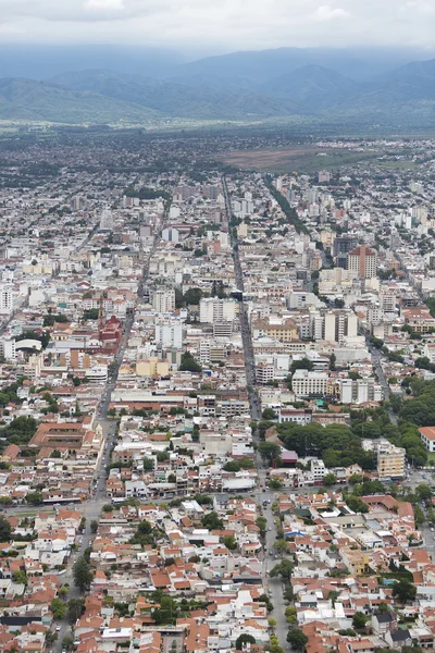 Widok anteny miasta Salta, Argentyna — Zdjęcie stockowe