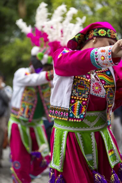 Dançarino se apresentando para a abertura do carnaval de Salta, Argentina — Fotografia de Stock