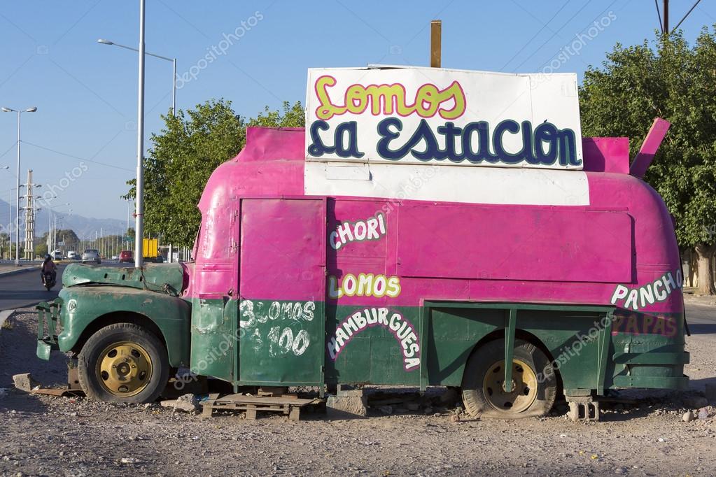 Retro Vintage Food Truck Argentina Stock Editorial Photo