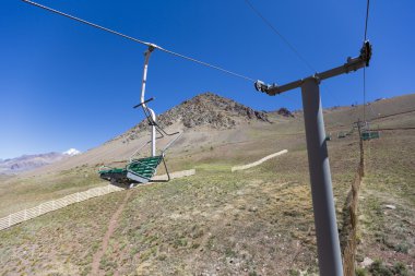 Boş teleferik Aconcagua Milli Parkı, Arjantin