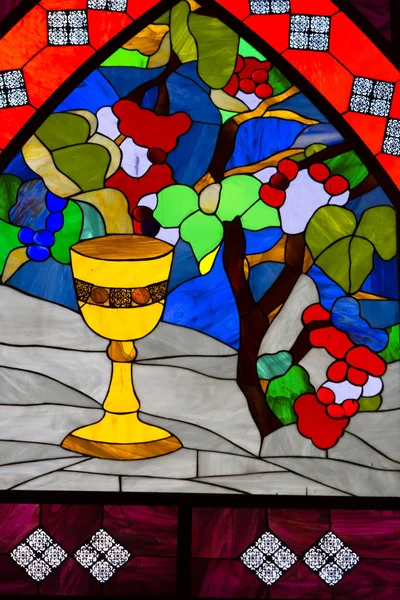 Storslået farvet glas i Medellin Kirke, Colombia - Stock-foto