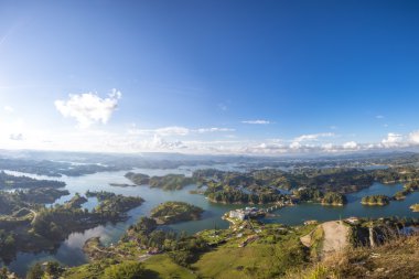 Lakes and islands at Guatape in Antioquia, Colombia clipart