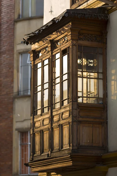 Sonnenuntergang und koloniale Architektur in Bogota — Stockfoto