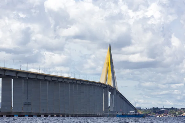 Manaus Iranduba most přes řeku Amazon, Brazílie — Stock fotografie