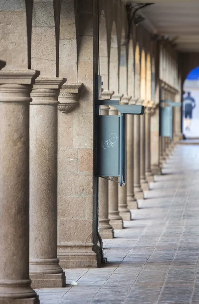 Oblouky na Plaza de Armas Cusco, Peru — Stock fotografie