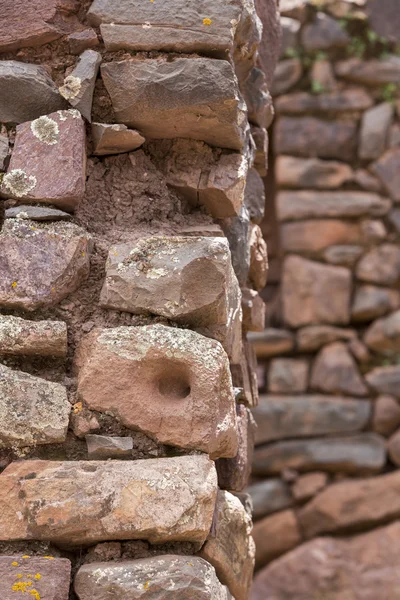 Parede inca feita de pedras no Vale Sagrado, Peru — Fotografia de Stock