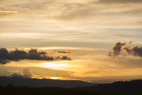 Sunset on the Andean mountains in Cusco, Peru — Stock Photo, Image