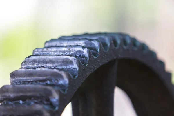 Roue d'engrenage rétro pour extraire le sucre de canne, Venezuela — Photo