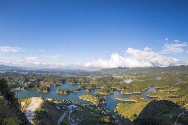 Lakes and islands at Guatape in Antioquia, Colombia clipart