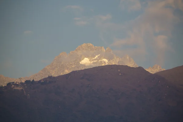 Zonsondergang op de bergen in Merida, Venezuela — Stockfoto