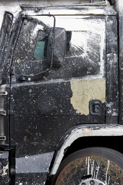 Polis isyan kamyon Merida, Venezüella'anti geri — Stok fotoğraf