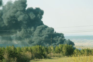kirliliği doğanın akışı emisyonlarının buğulaması siyah