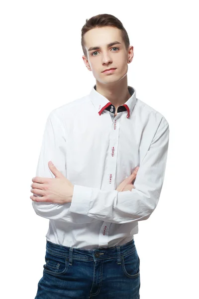 Mannen i vit skjorta — Stockfoto