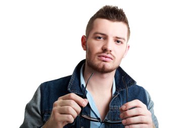 óculos de exploração jovem