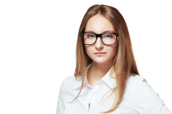 Mujer joven en gafas — Foto de Stock