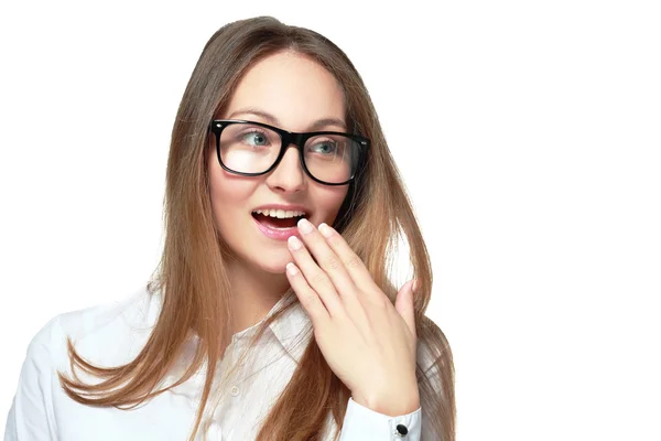 Mujer sonriente atractiva — Foto de Stock