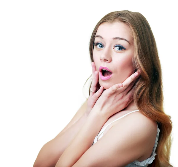 Surprised young woman — Stock Photo, Image