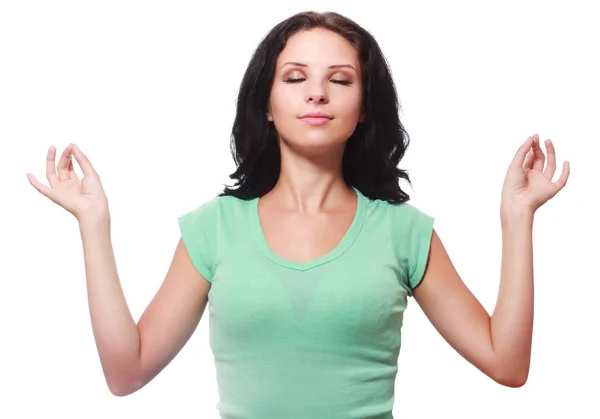 Young woman meditating — Stock Photo, Image