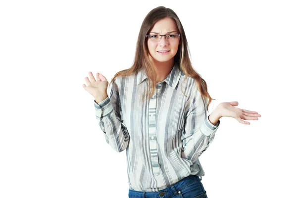 Business woman holding her hands — Stock Photo, Image