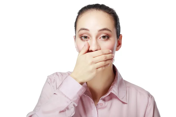 Jonge vrouw bang — Stockfoto