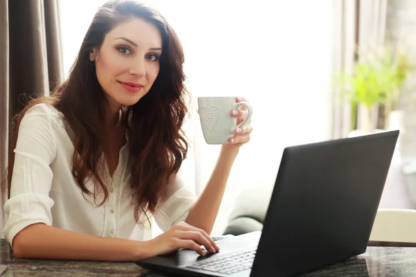 woman working from home